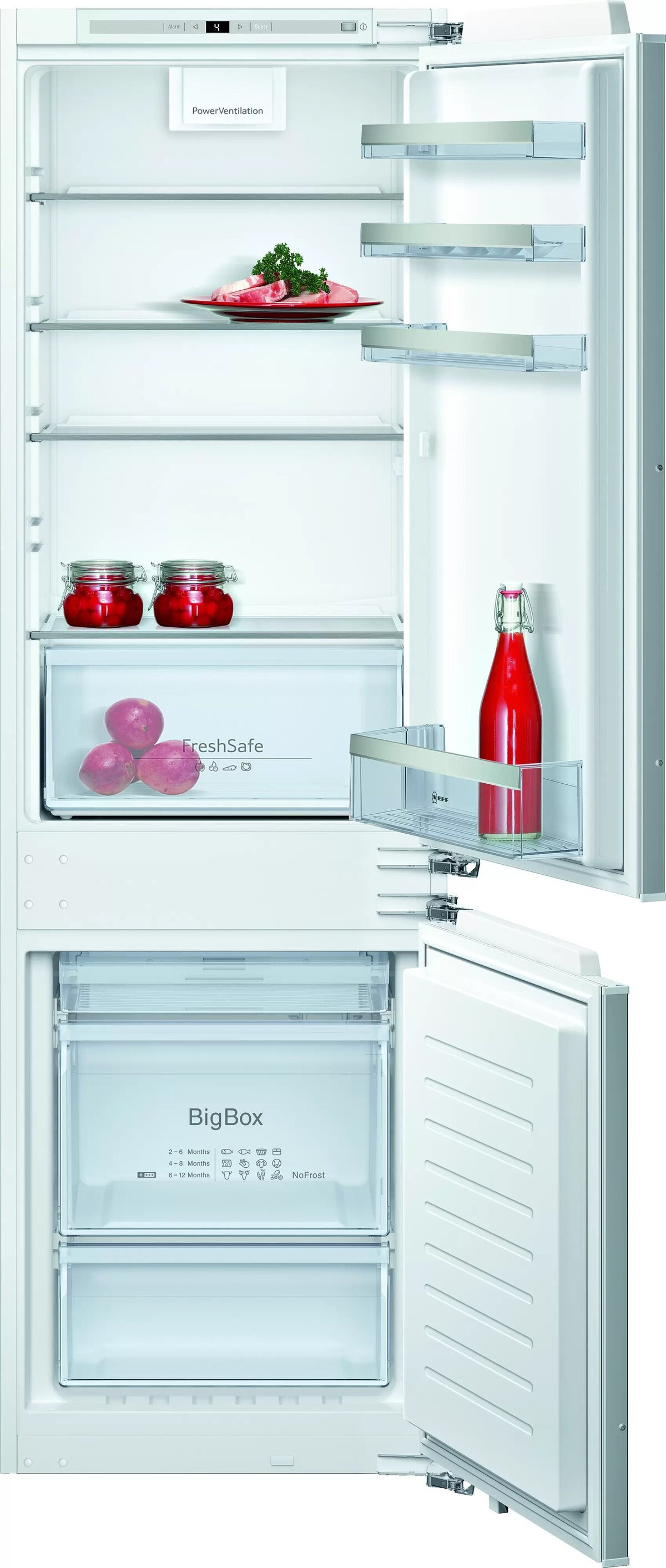 Neff Integrated Fridge Freezer 6040 Split NoFrost Freezer Soft